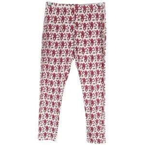 ROLLER RABBIT XS Pink Monkeys Pajama Lounge Pants Sleep Pima Cotton Burgundy EUC